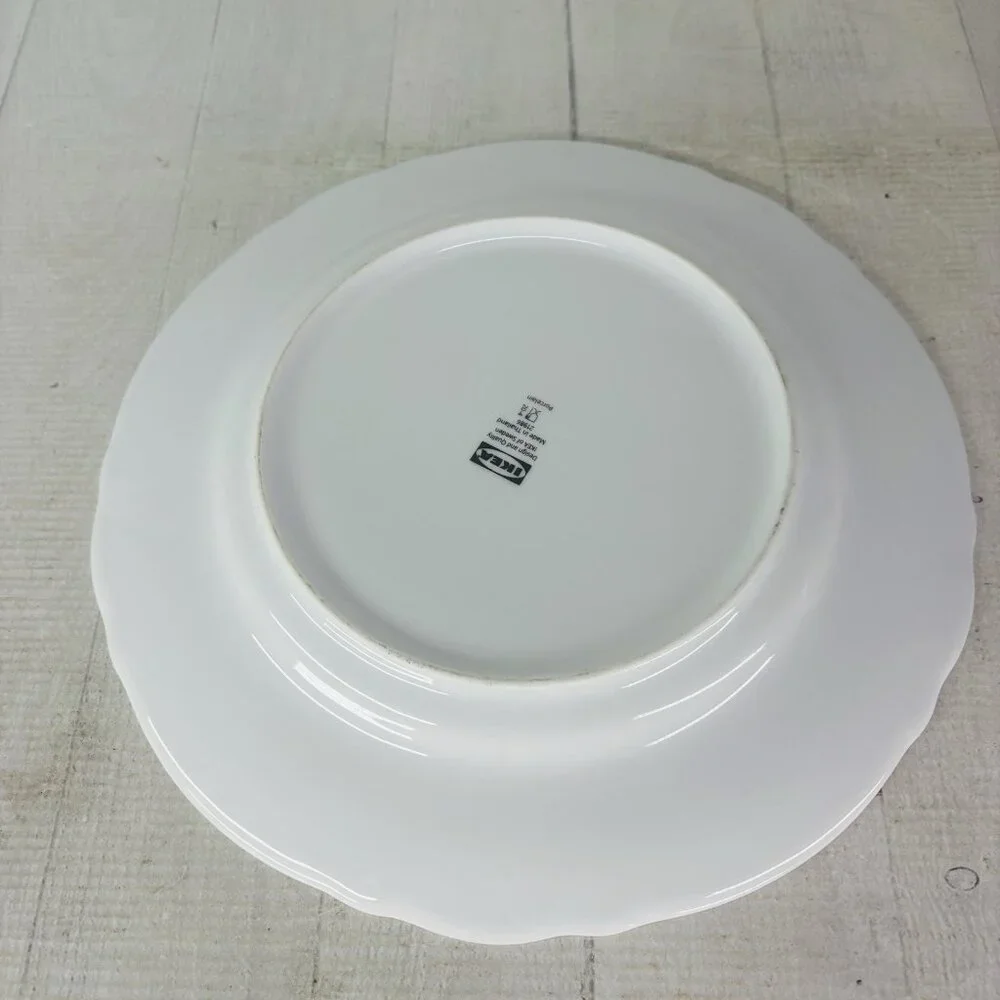 Ikea of Sweden UPPLAGA 21986 White Scalloped Porcelain 11